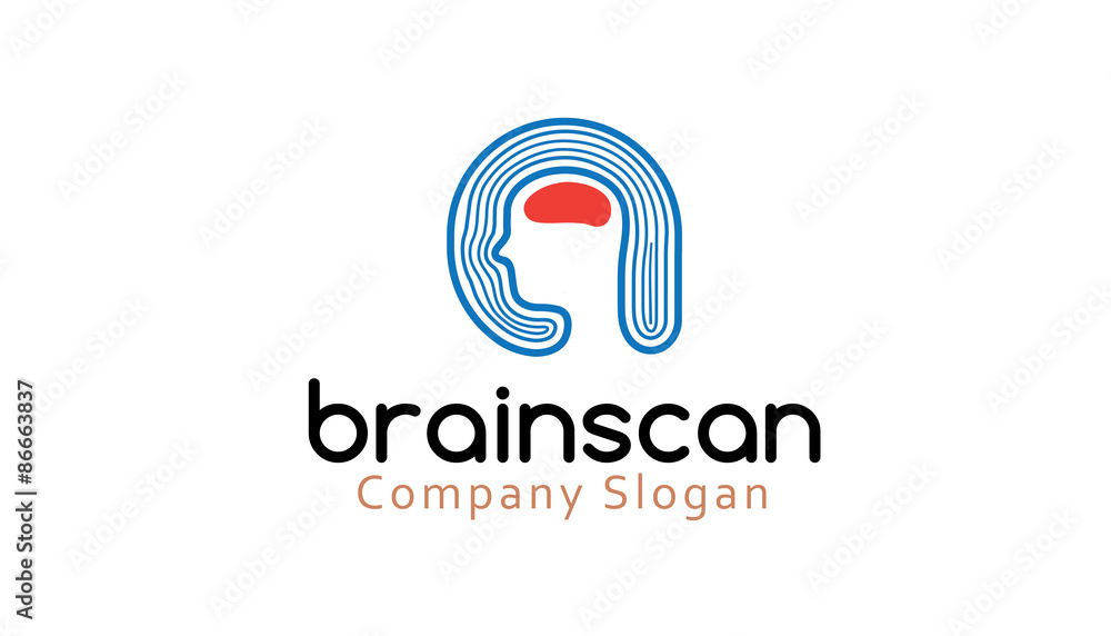Brain Scan Logo template