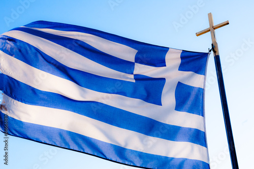 Greek flag photo