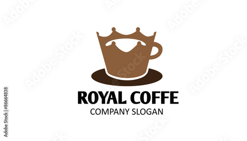 Royal Coffee Logo template, 