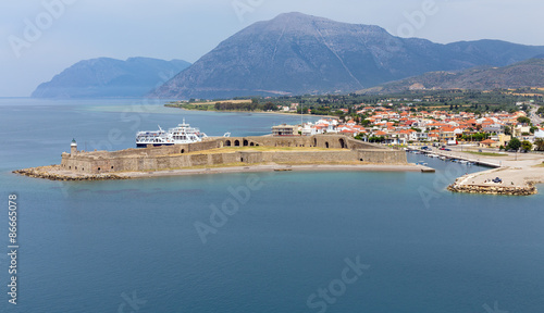 Overview of Antirrio Fortress and town, Greece photo