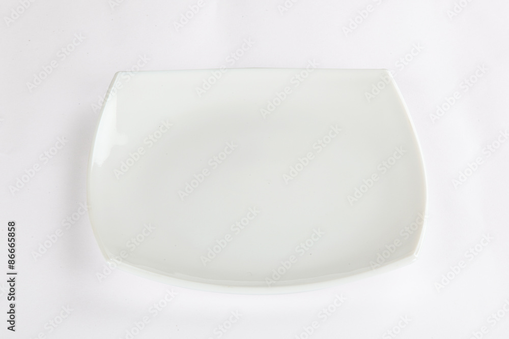 Empty plate on a white background Empty plate on a white background