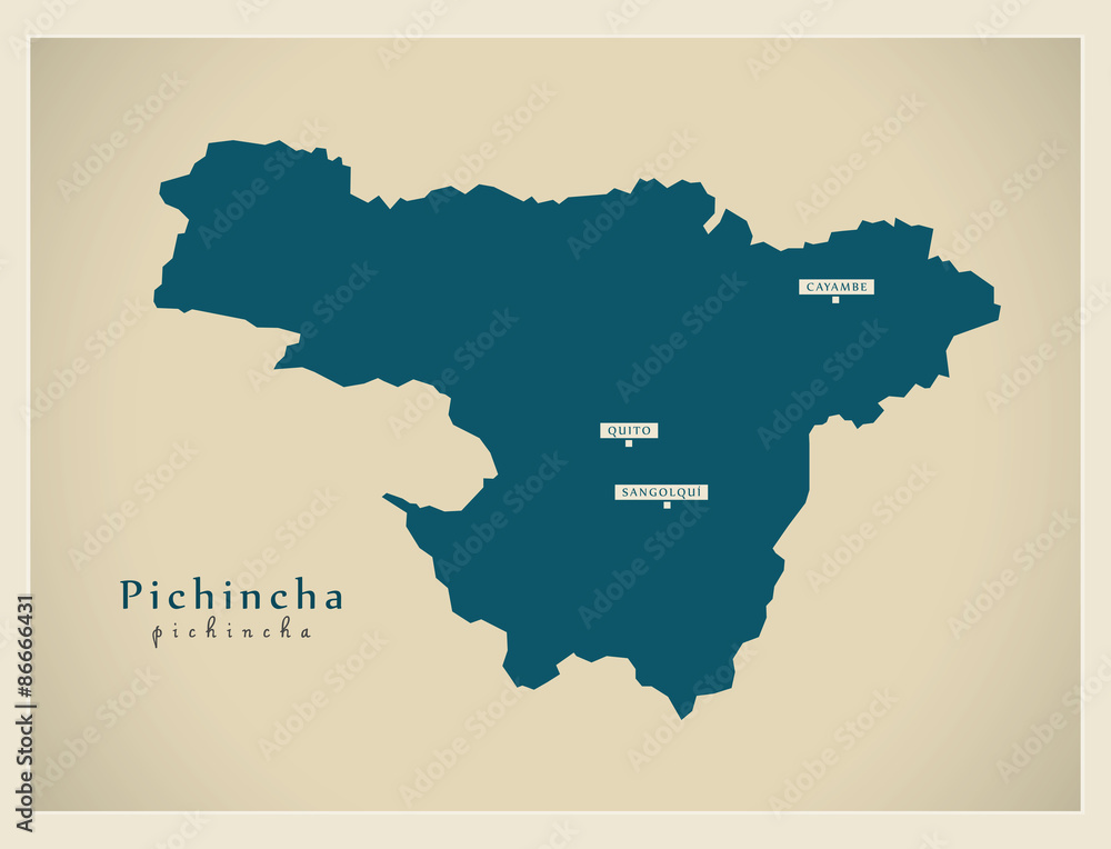 Obraz premium Modern Map - Pichincha EC