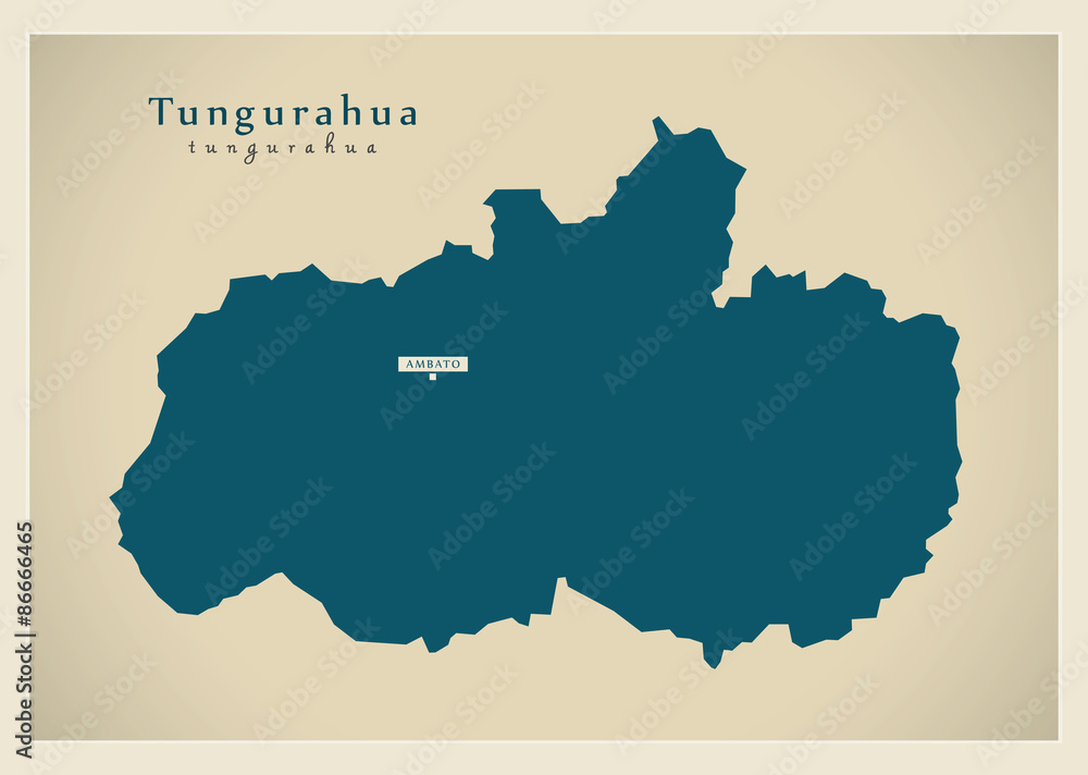 Obraz premium Modern Map - Tungurahua EC