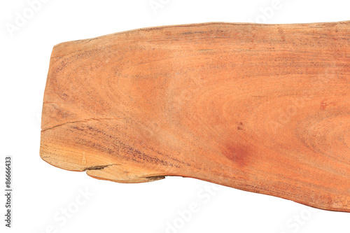 plank of wood isolated on white background