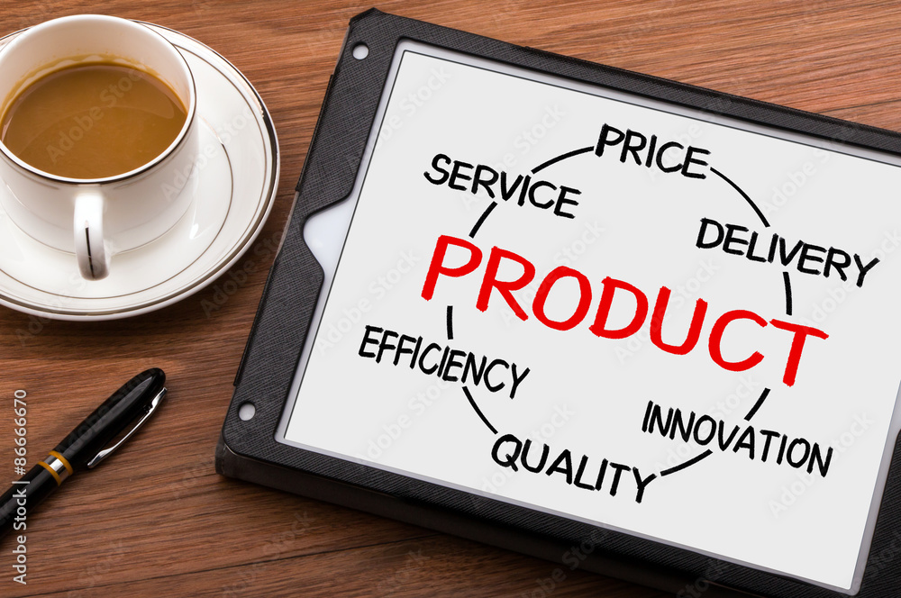 product concept diagram hand drawn on tablet pc product concept diagram hand drawn on tablet pc