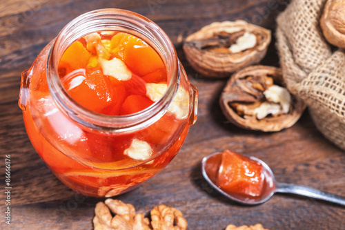 Quince jam / preserve with walnuts
