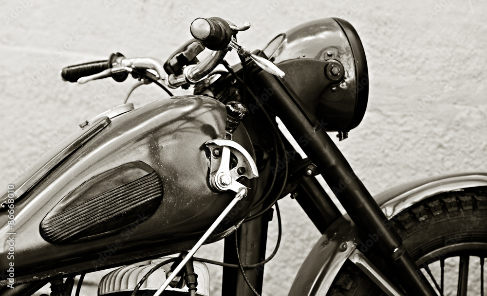 Naklejka premium The old motorcycle. Grunge