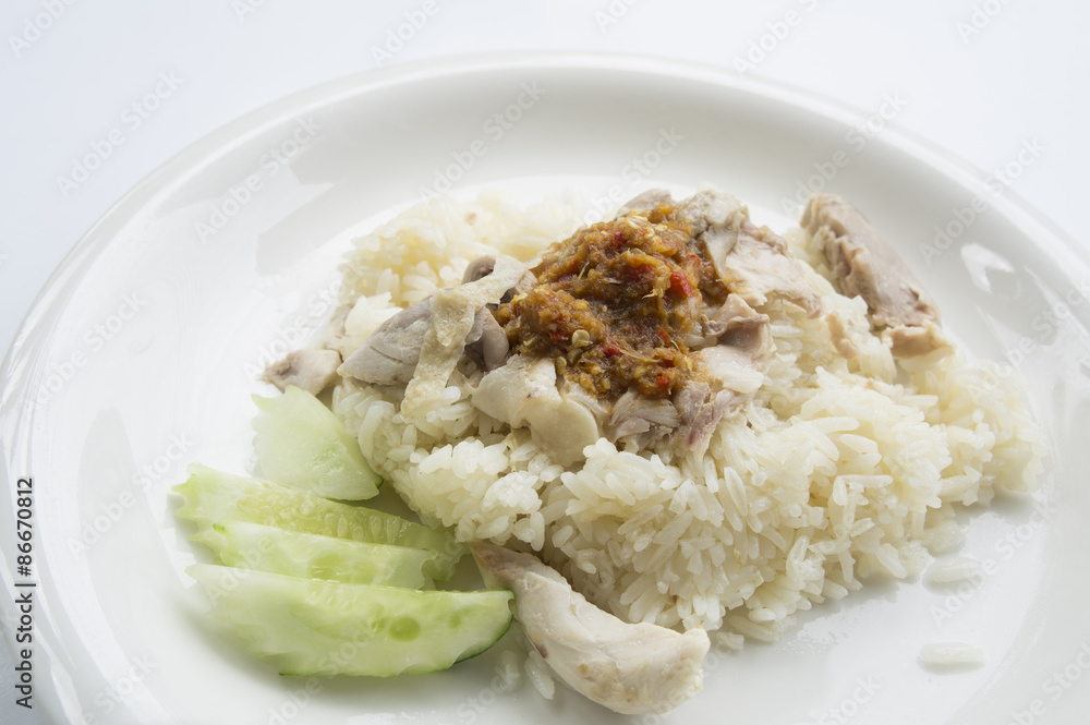 chicken rice meal dinner eat tasty Thai concept chicken rice meal dinner eat tasty Thai concept