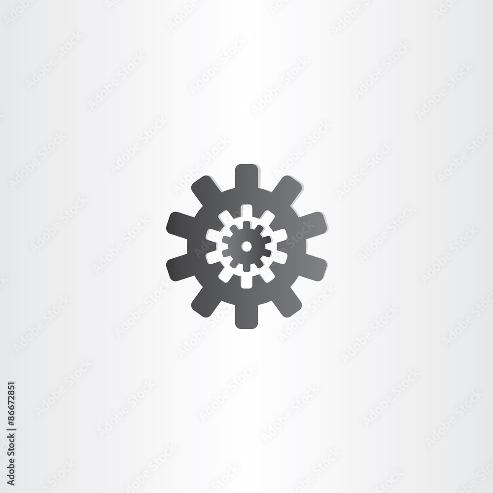 black gear icon vector sign design black gear icon vector sign design