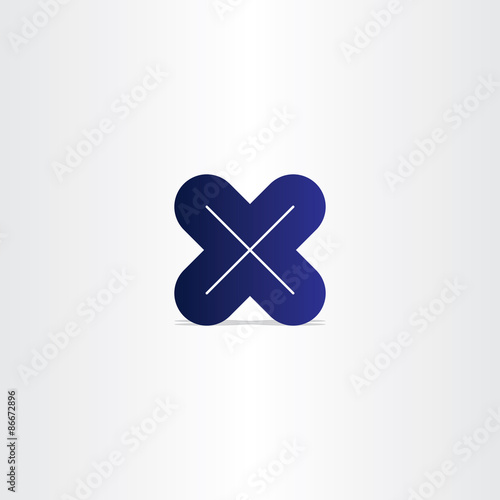 blue letter x logotype vector