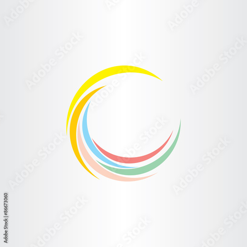 colorfull summer wave logo design