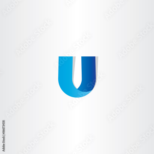 letter u icon vector logo design