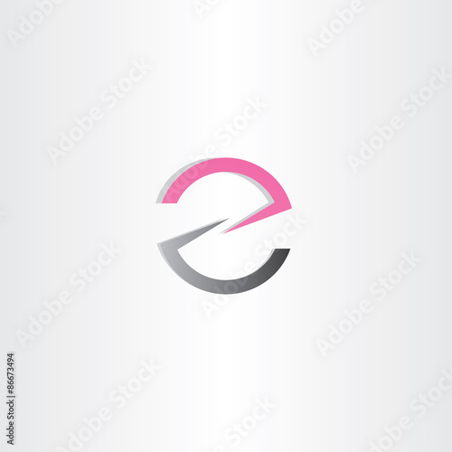 letter z or e logotype vector