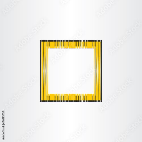 yellow decorative vector frame background