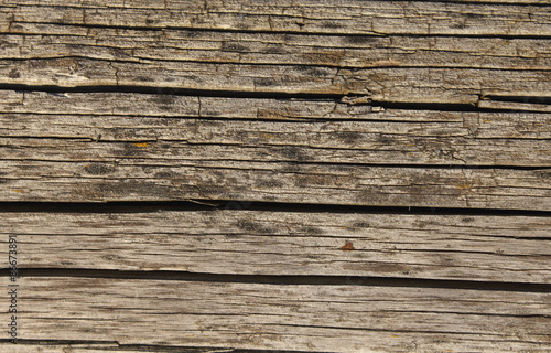 Old shaky weathered wooden board