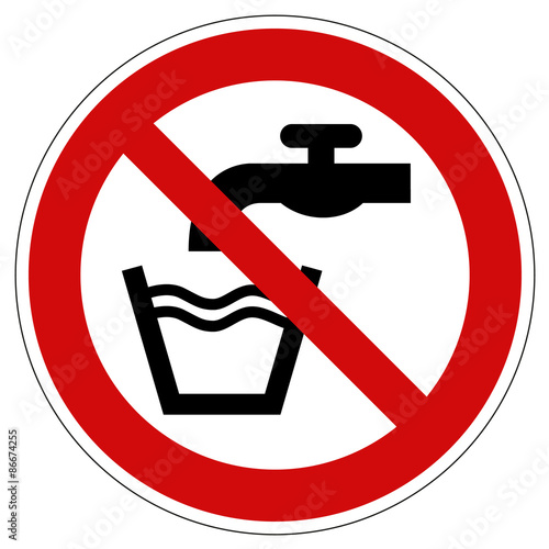 Verbotszeichen kein Trinkwasser nach ASR 1.3 P005