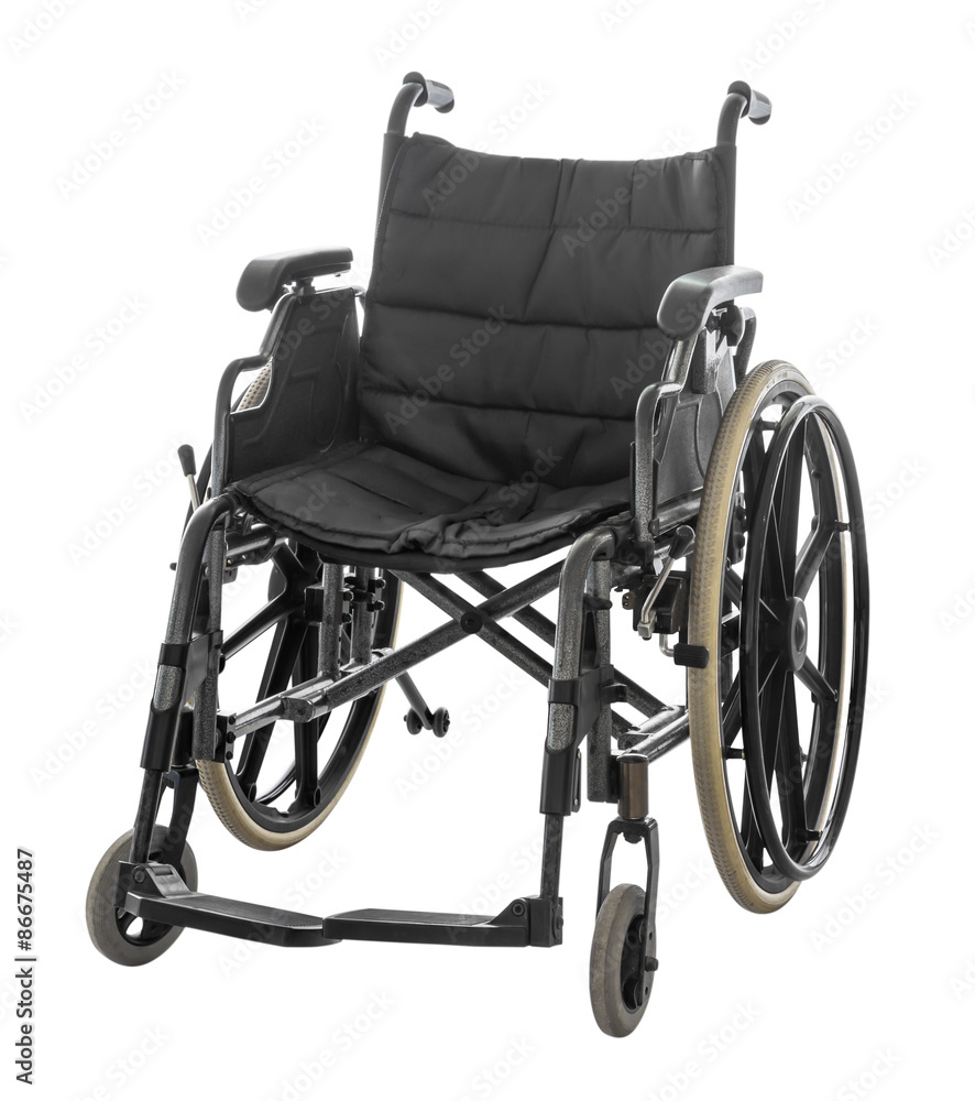 Fototapeta premium Wheelchair isolated on white background with clipping path