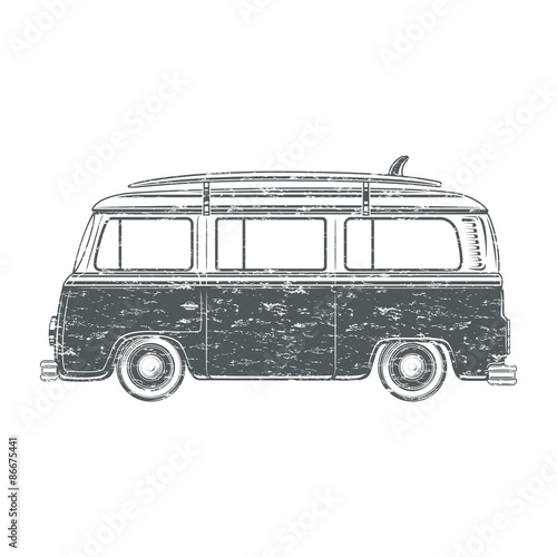 Grunge camper van.
