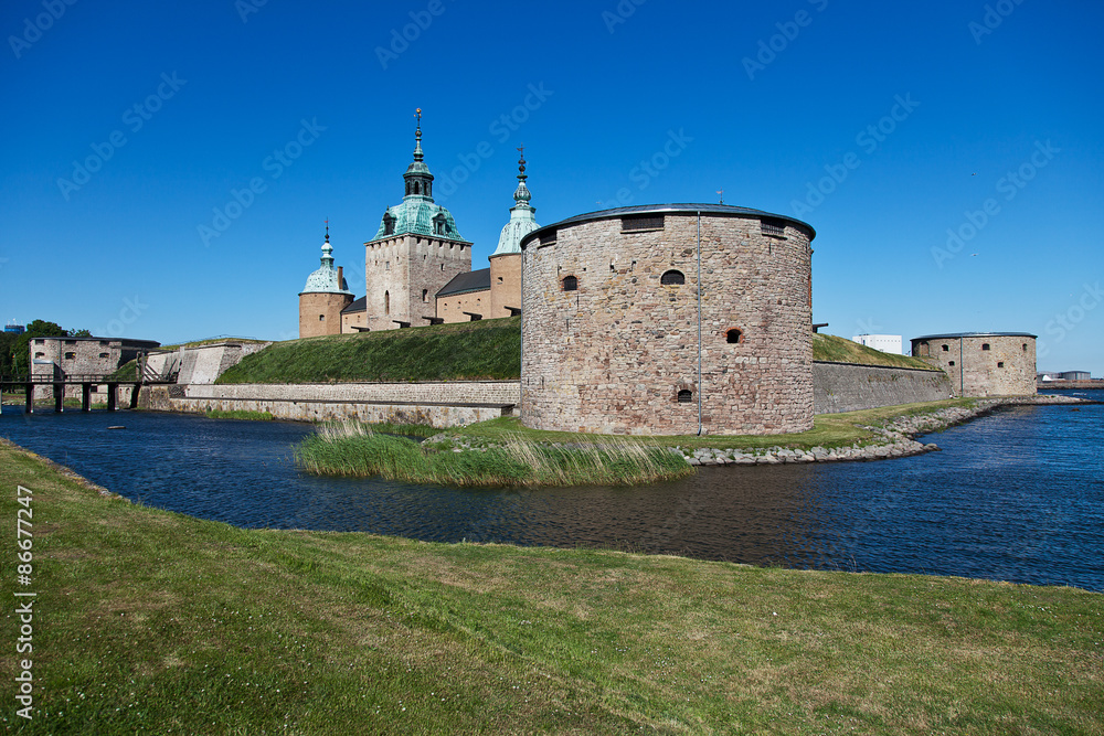 Schloss Kalmar mit Burggraben