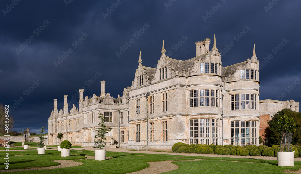Kirby Hall and Approaching Storm 