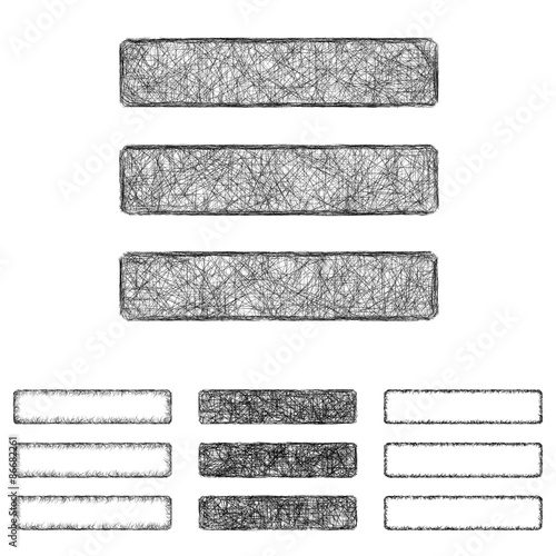 Menu icon design set - sketch line art