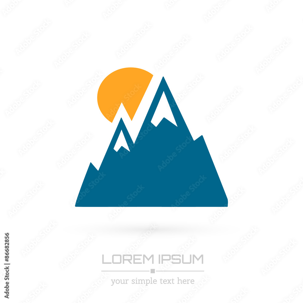 Abstract Creative concept vector logo icon of alp for Web and Abstract Creative concept vector logo icon of alp for Web and