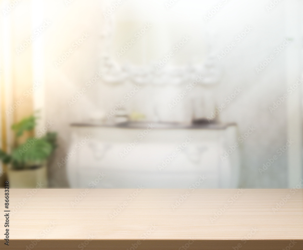 Table Top And Blur Interior Background Table Top And Blur Interior Background