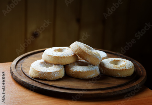 Obraz na plátně shortbread cookies on a cutting board