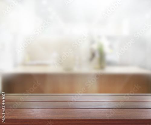 Table Top And Blur Interior Background © nuttapol