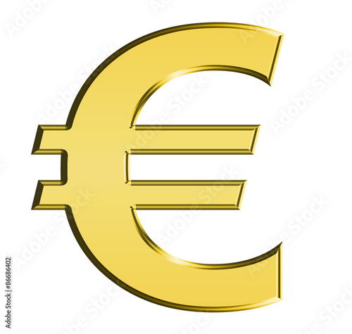 Gold euro symbol