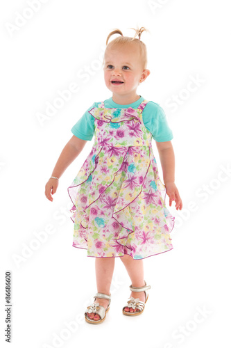 Toddler girl in summer dress