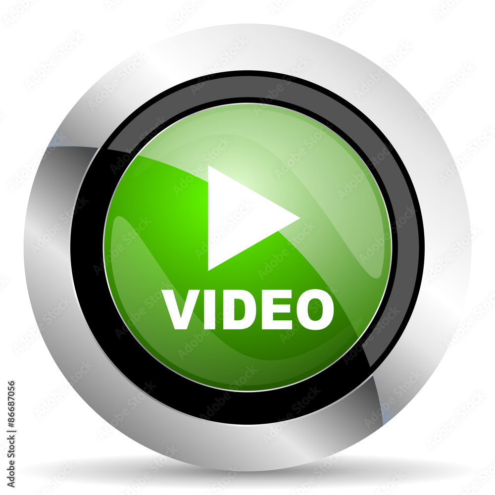 video icon, green button video icon, green button