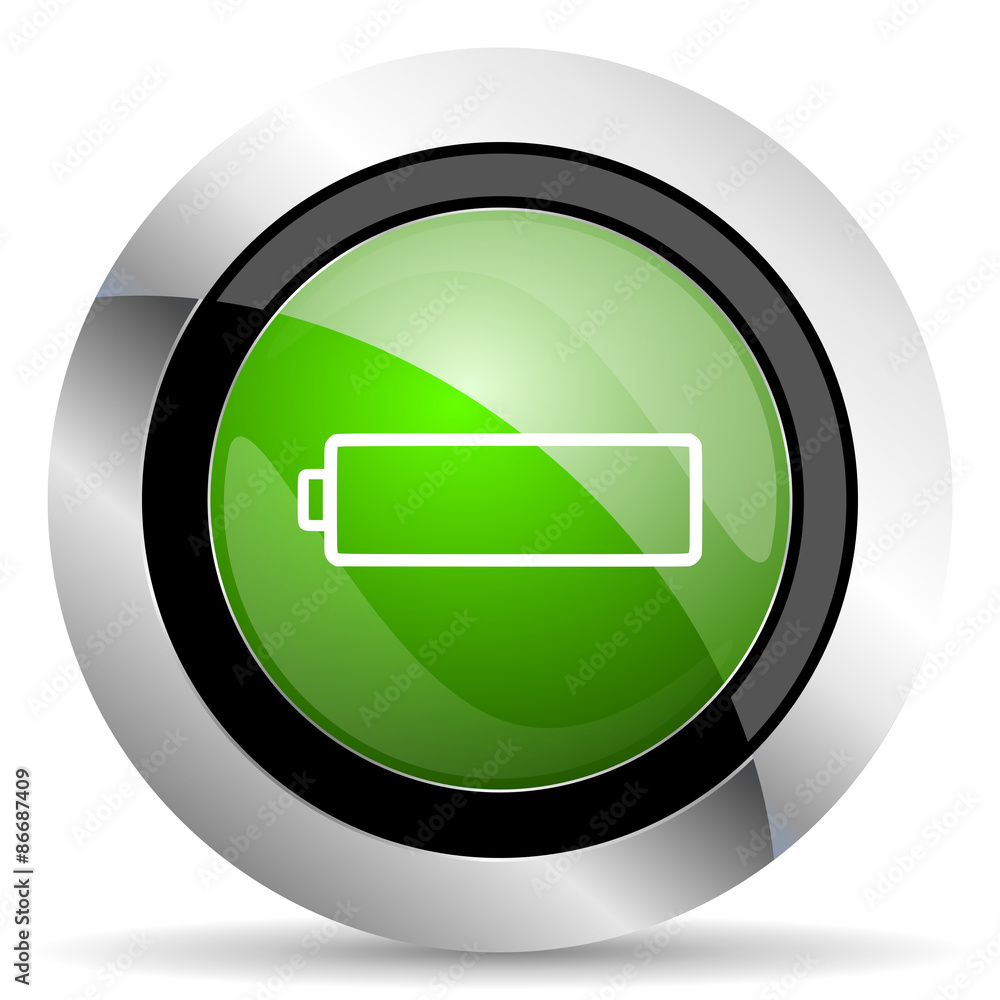 battery icon, green button, charging symbol, power sign battery icon, green button, charging symbol, power sign
