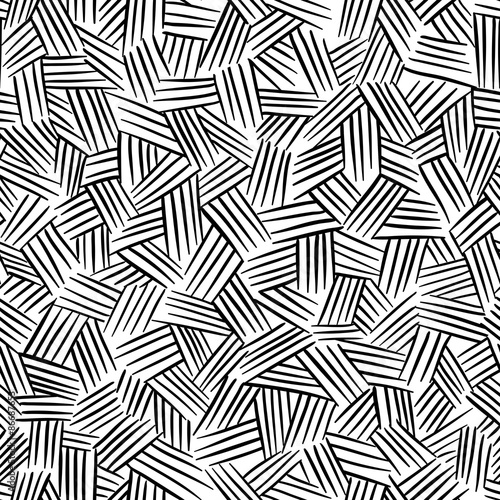 Vector seamless pattern with hand drawn lines.  Traditional hatching.