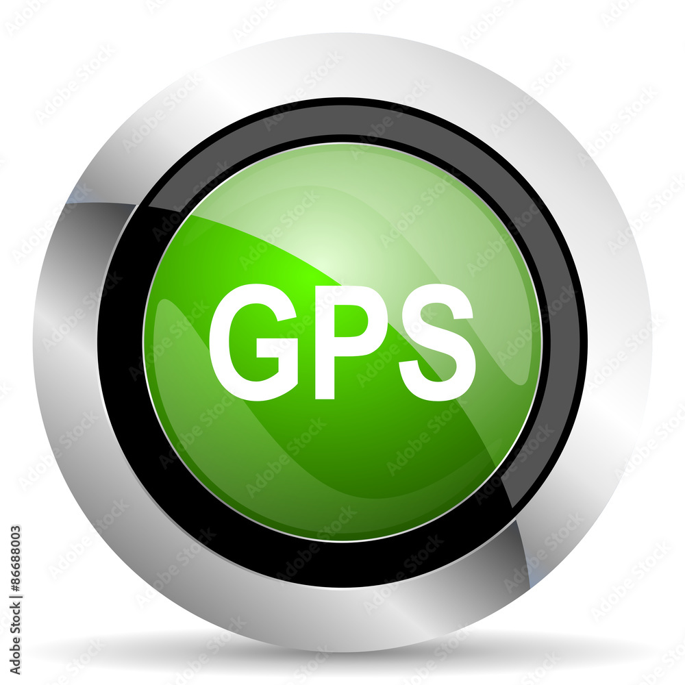 gps icon, green button gps icon, green button