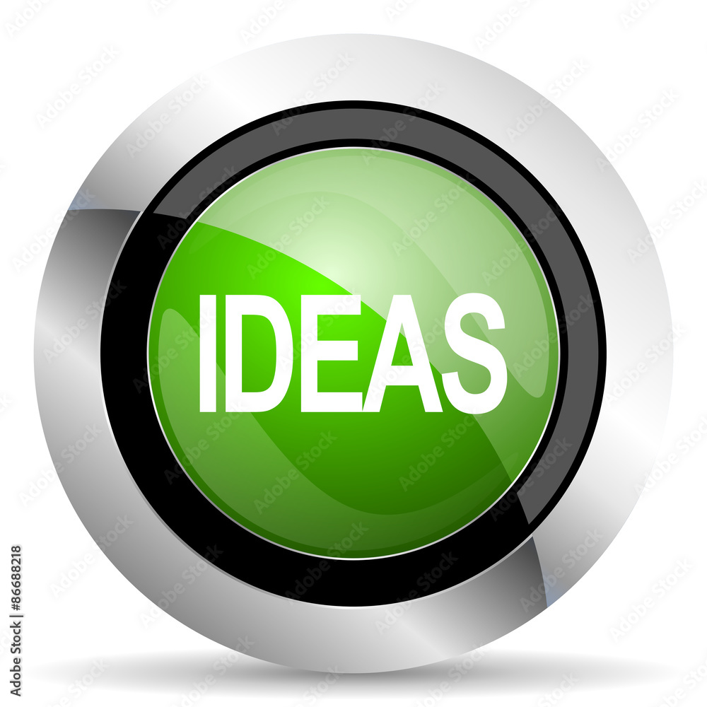 ideas icon, green button ideas icon, green button