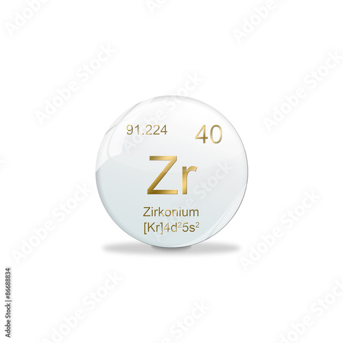 Periodensystem Kugel - Zirkonium 40
