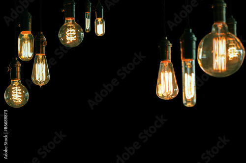 Fototapeta Edison Lightbulbs