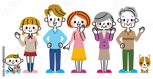 家族　イラスト