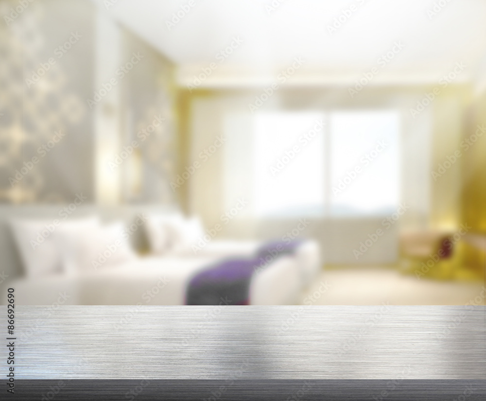 Table Top And Blur Background In Bedroom Table Top And Blur Background In Bedroom