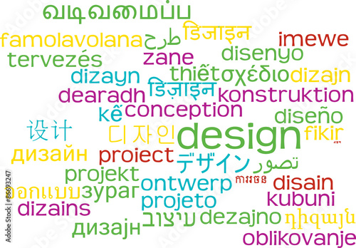 Design multilanguage wordcloud background concept