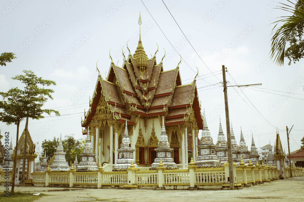 Naklejka premium Churches Temple Ubonratchathani Thailand on April 5, 2015