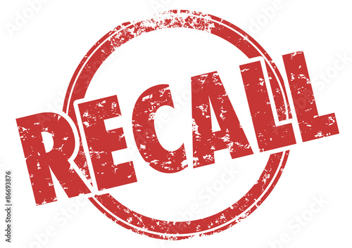 Recall Word Red Stamp Defective Product Fix Repair photo