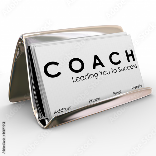Coach Business Card Leader Mentor Trainer Contractor Team Inspir photo