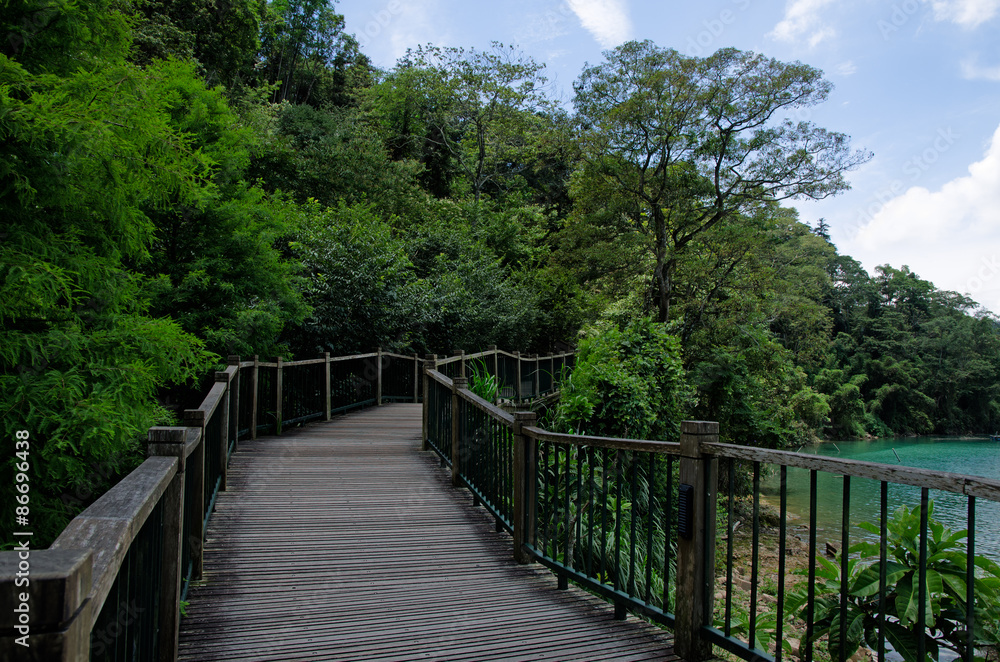 Walking trail around Sun Moon Lake ,Taiwan Walking trail around Sun Moon Lake ,Taiwan
