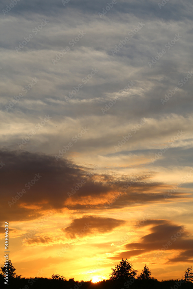 Photo sunset sky