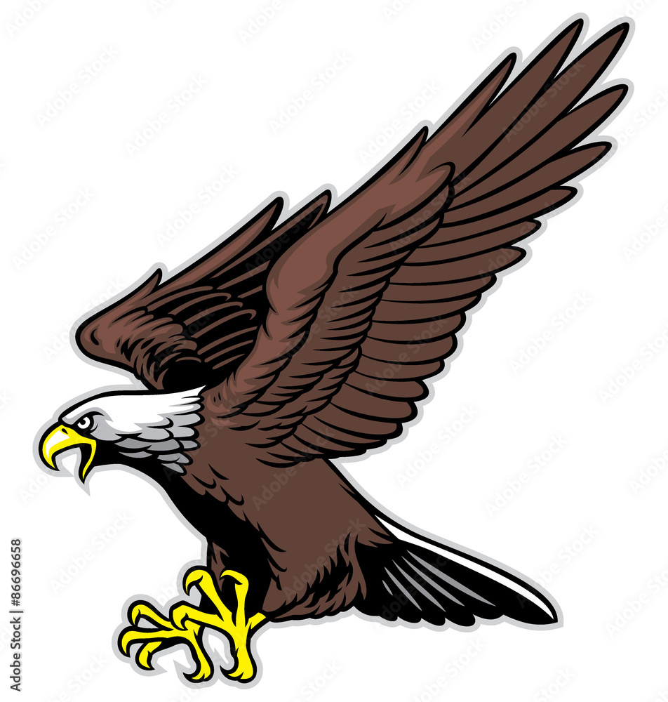 Naklejka premium flying eagle