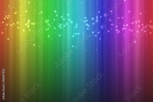 Colorful rainbow background with vertical stripes and sparks effect