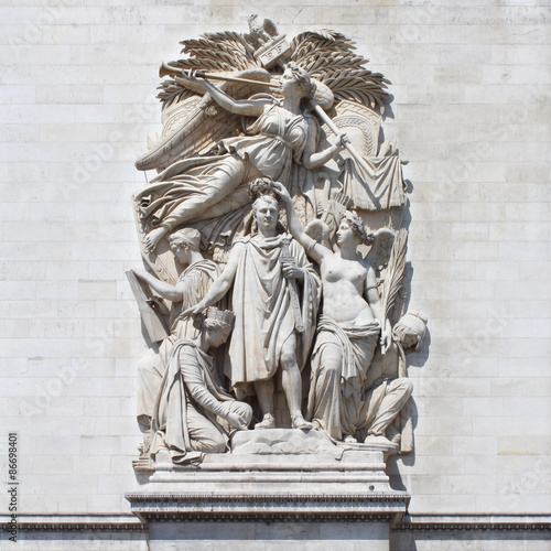Paris - Arc de Triomphe /  Le Triomphe de 1810 de Cortot photo