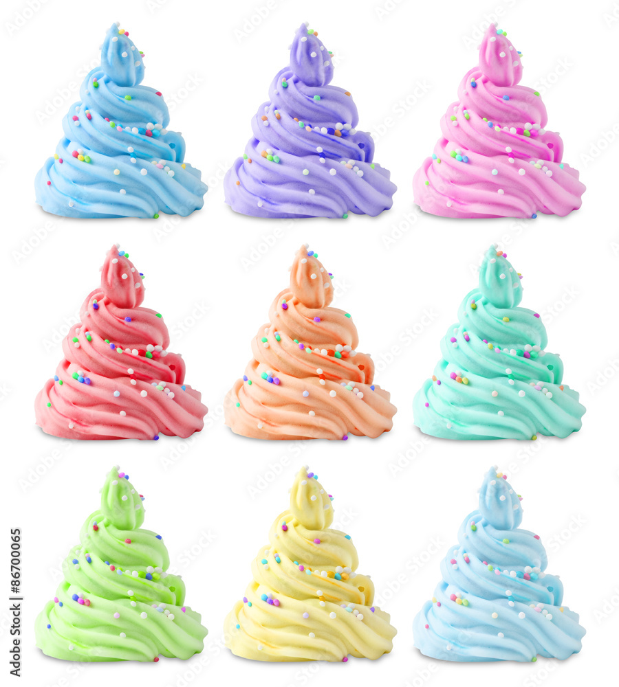 Ice cream cupcake dessert food isolated Ice cream cupcake dessert food isolated